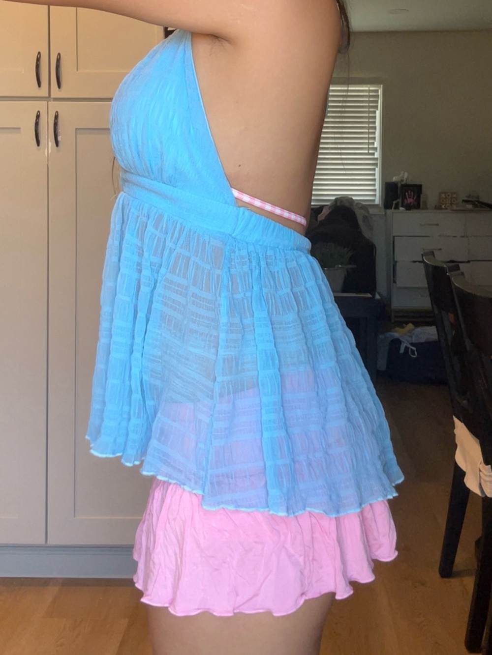 Pink Ruffle Lounge Shorts - Picture 2 of 6